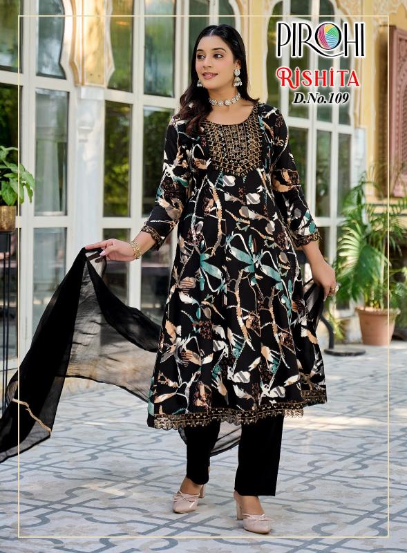 Pirohi rishita anarkali kurtis wholesale